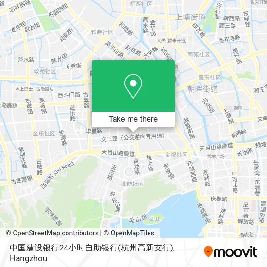 中国建设银行24小时自助银行(杭州高新支行) map