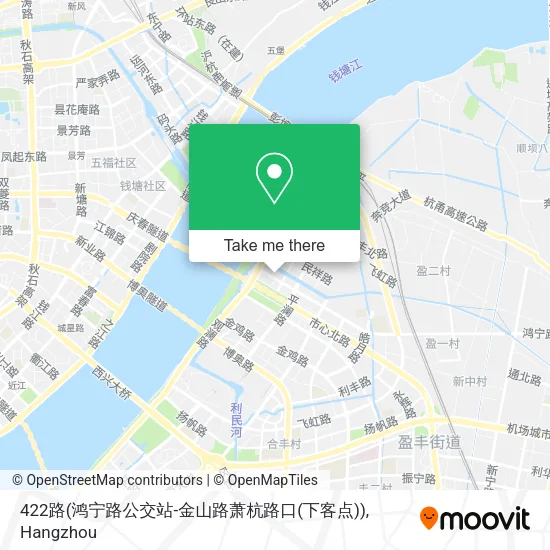 422路(鸿宁路公交站-金山路萧杭路口(下客点)) map