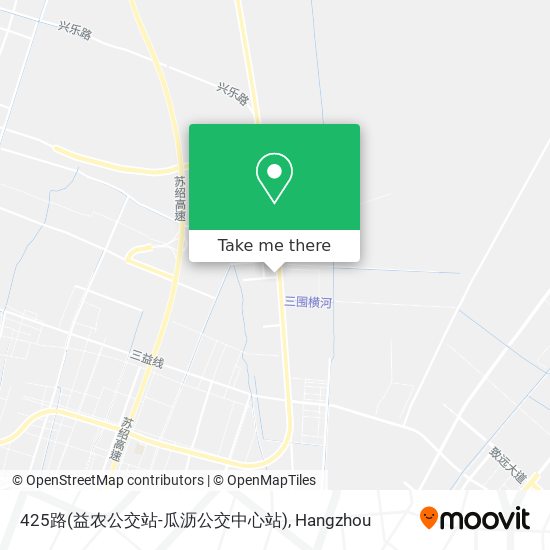 425路(益农公交站-瓜沥公交中心站) map