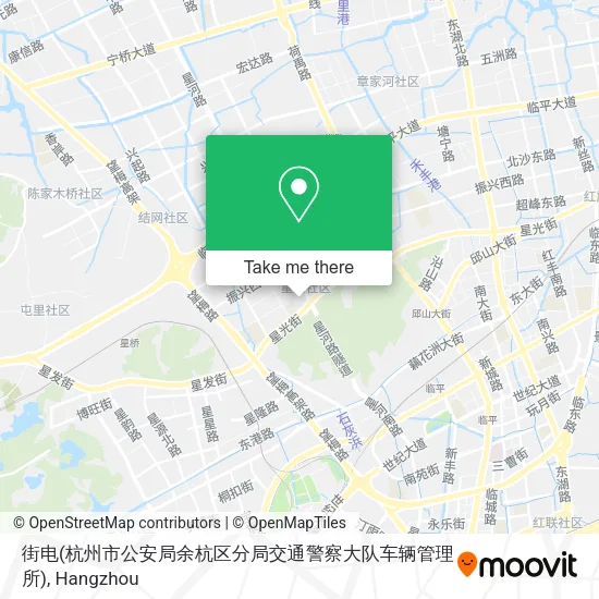 街电(杭州市公安局余杭区分局交通警察大队车辆管理所) map