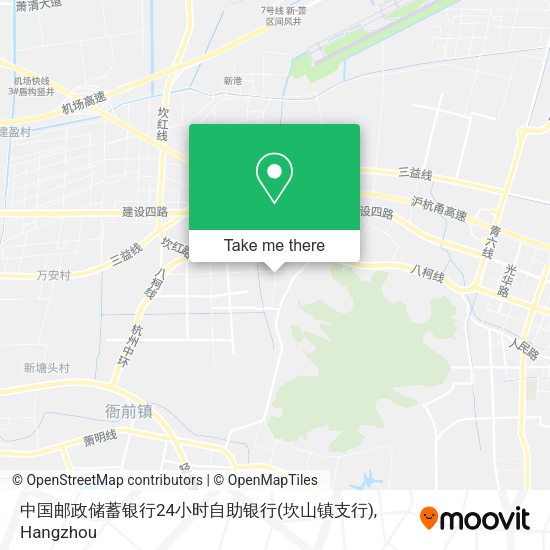 中国邮政储蓄银行24小时自助银行(坎山镇支行) map