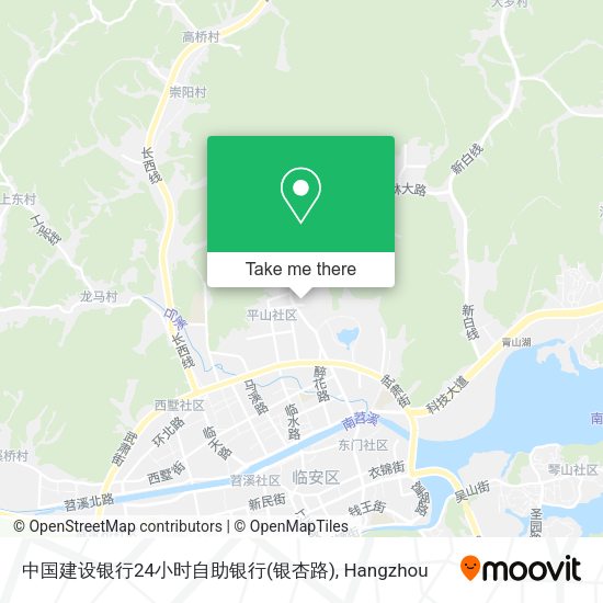 中国建设银行24小时自助银行(银杏路) map