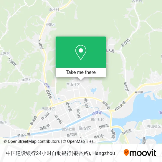 中国建设银行24小时自助银行(银杏路) map