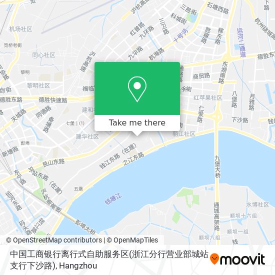中国工商银行离行式自助服务区(浙江分行营业部城站支行下沙路) map