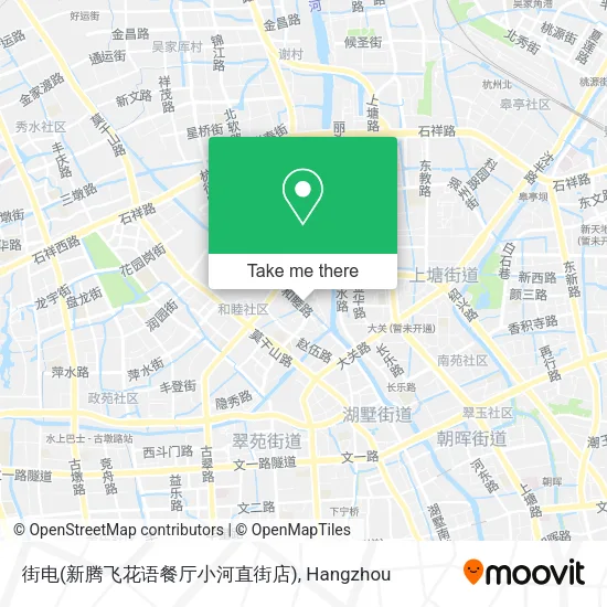 街电(新腾飞花语餐厅小河直街店) map