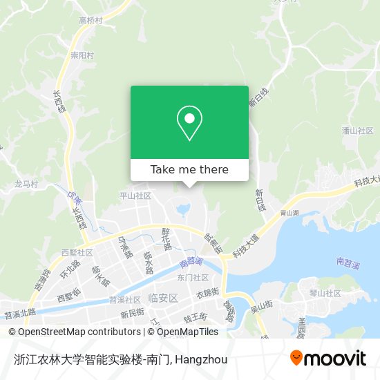 浙江农林大学智能实验楼-南门 map