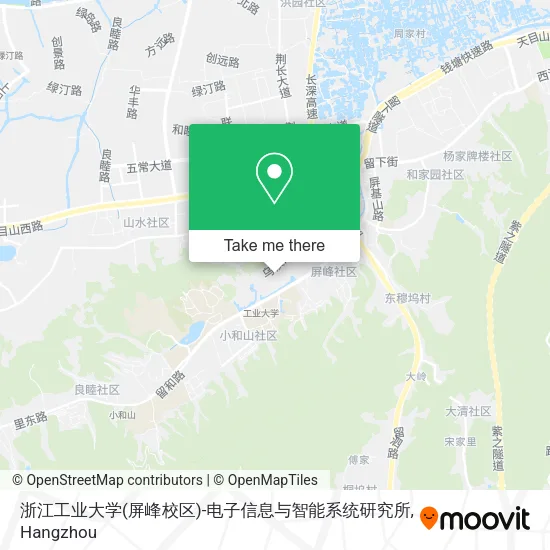 浙江工业大学(屏峰校区)-电子信息与智能系统研究所 map