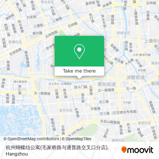 杭州蝴蝶结公寓(毛家桥路与通普路交叉口分店) map