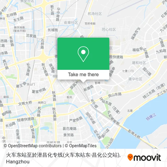 火车东站至於潜昌化专线(火车东站东-昌化公交站) map