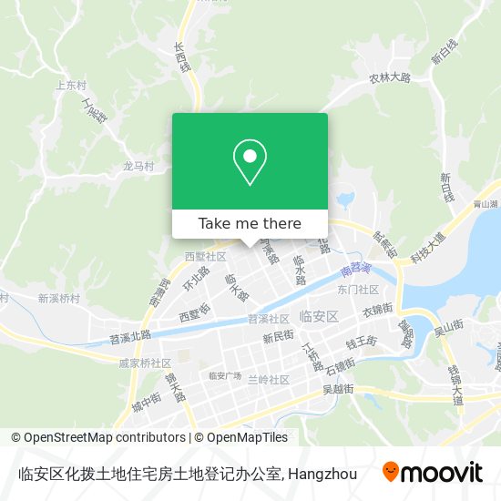 临安区化拨土地住宅房土地登记办公室 map