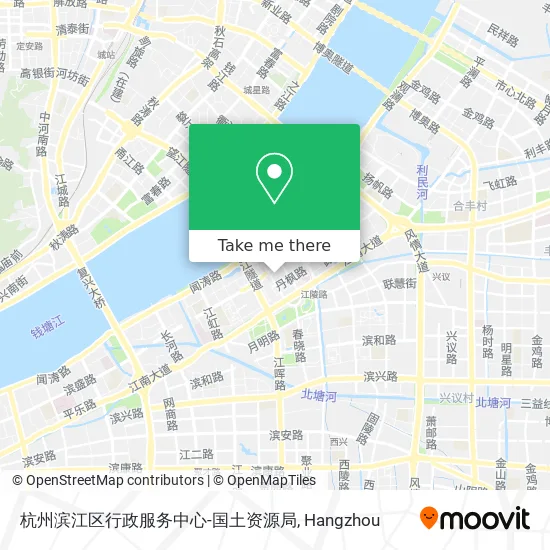 杭州滨江区行政服务中心-国土资源局 map