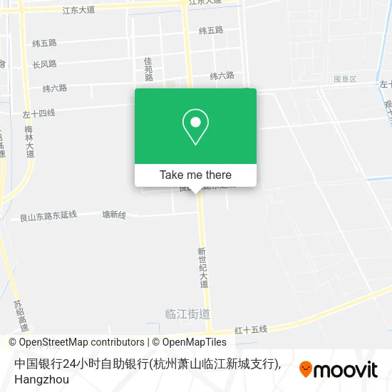 中国银行24小时自助银行(杭州萧山临江新城支行) map