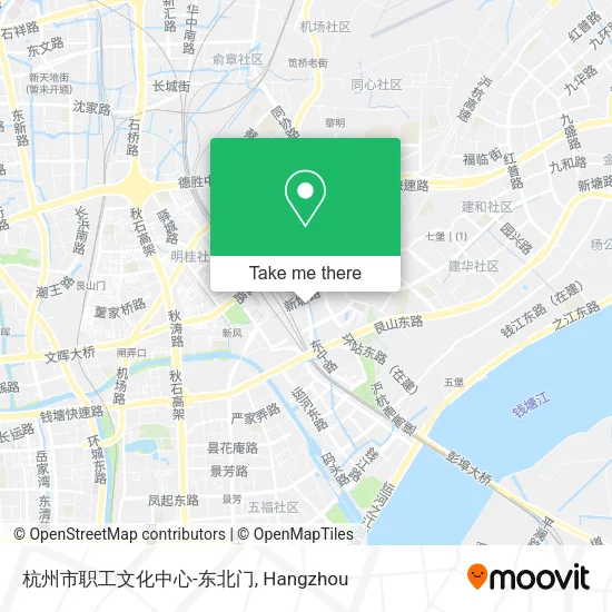 杭州市职工文化中心-东北门 map