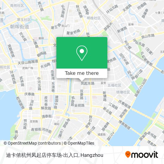 迪卡侬杭州凤起店停车场-出入口 map