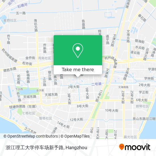 浙江理工大学停车场新予路 map