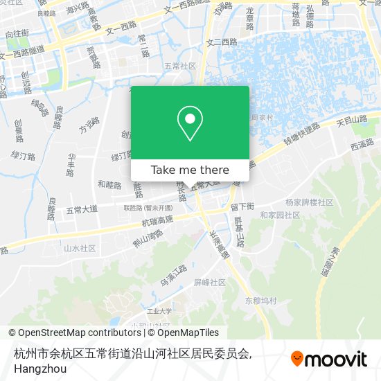 杭州市余杭区五常街道沿山河社区居民委员会 map
