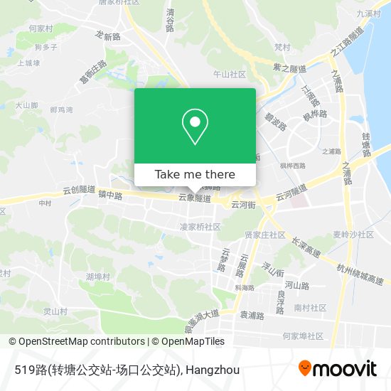 519路(转塘公交站-场口公交站) map