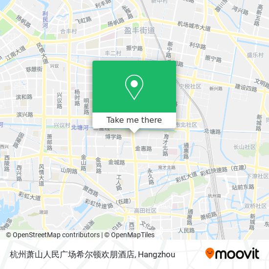 杭州萧山人民广场希尔顿欢朋酒店 map