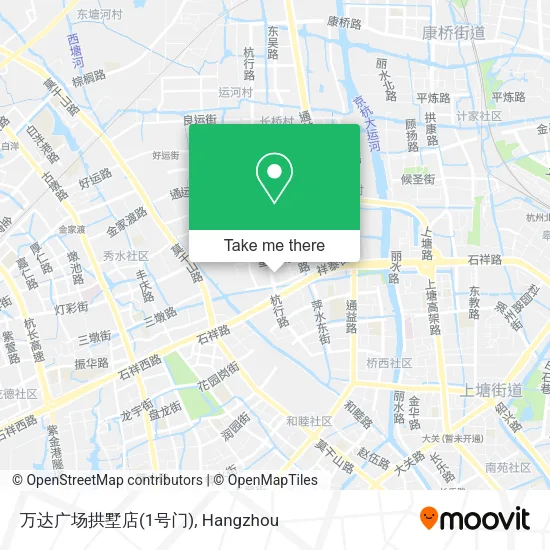 万达广场拱墅店(1号门) map