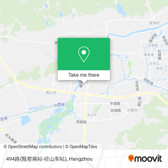 494路(瓶窑南站-径山车站) map