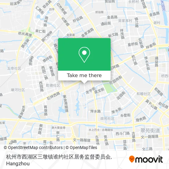 杭州市西湖区三墩镇谁约社区居务监督委员会 map