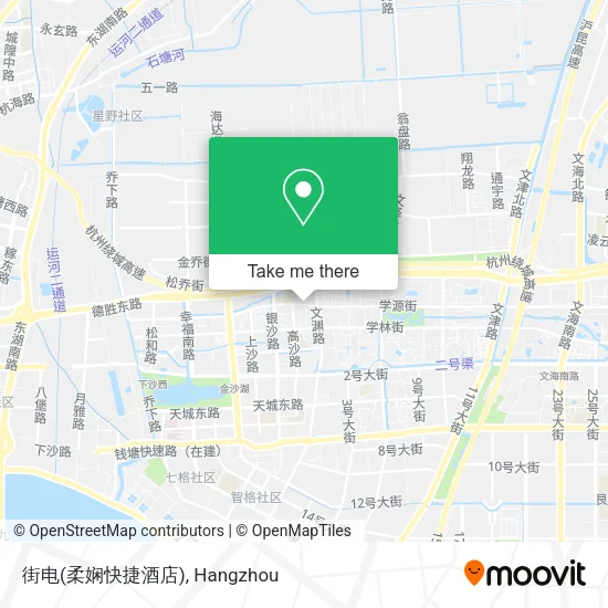街电(柔娴快捷酒店) map