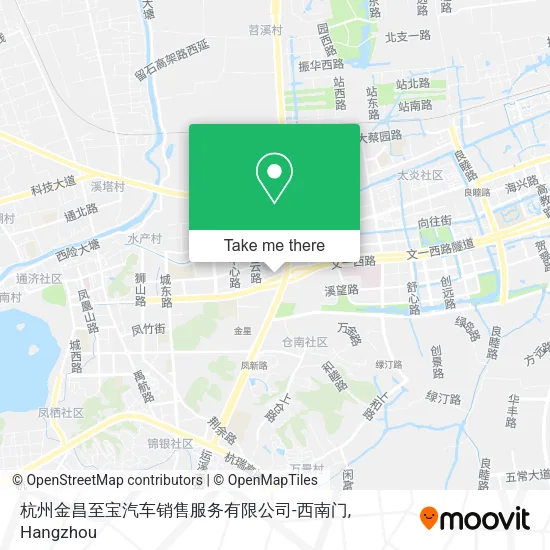 杭州金昌至宝汽车销售服务有限公司-西南门 map