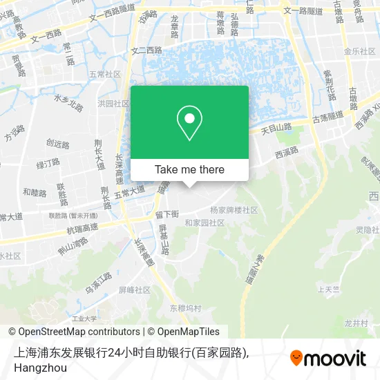 上海浦东发展银行24小时自助银行(百家园路) map