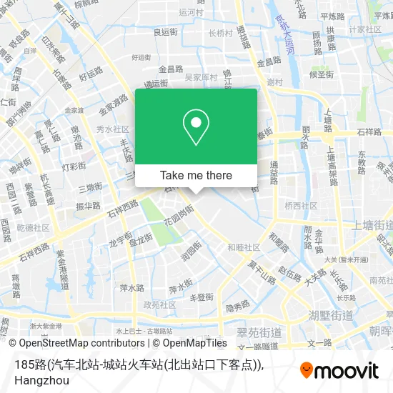 185路(汽车北站-城站火车站(北出站口下客点)) map