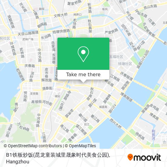 B1铁板炒饭(昆龙童装城里晟象时代美食公园) map