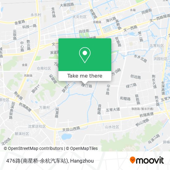 476路(南星桥-余杭汽车站) map