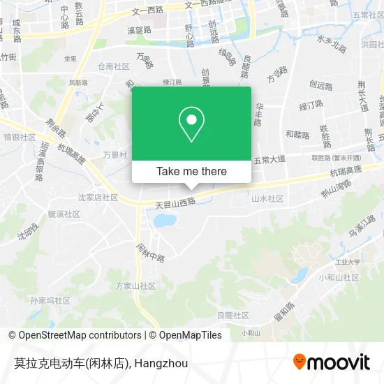 莫拉克电动车(闲林店) map