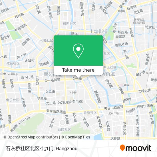 石灰桥社区北区-北1门 map