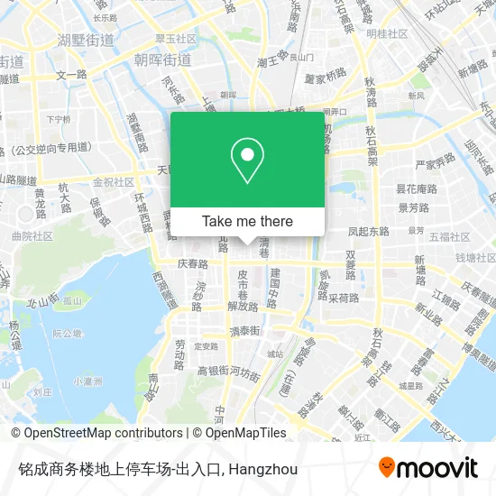 铭成商务楼地上停车场-出入口 map