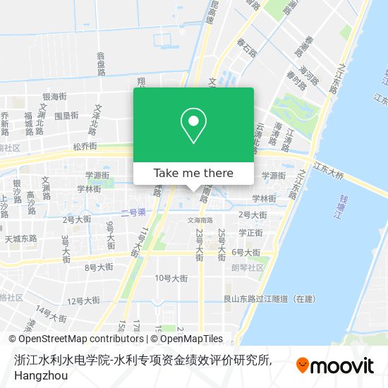 浙江水利水电学院-水利专项资金绩效评价研究所 map