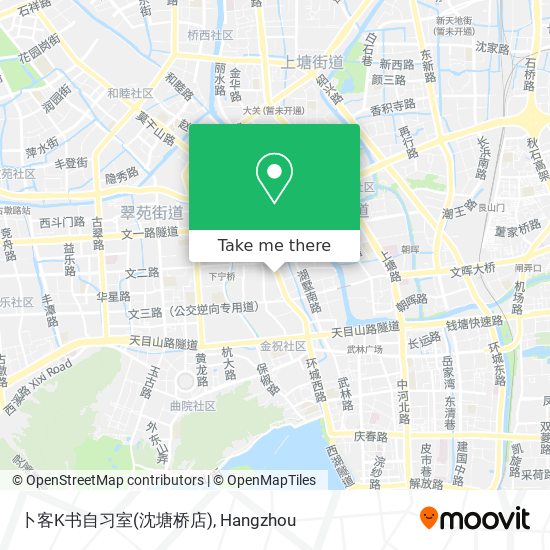 卜客K书自习室(沈塘桥店) map