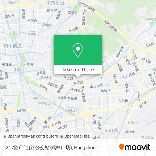 217路(半山路公交站-武林广场) map