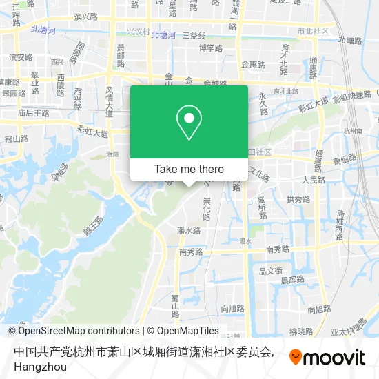 中国共产党杭州市萧山区城厢街道潇湘社区委员会 map