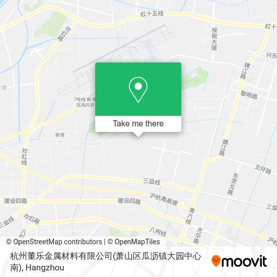 杭州董乐金属材料有限公司(萧山区瓜沥镇大园中心南) map