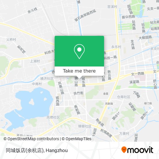 同城饭店(余杭店) map