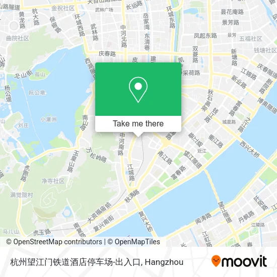 杭州望江门铁道酒店停车场-出入口 map
