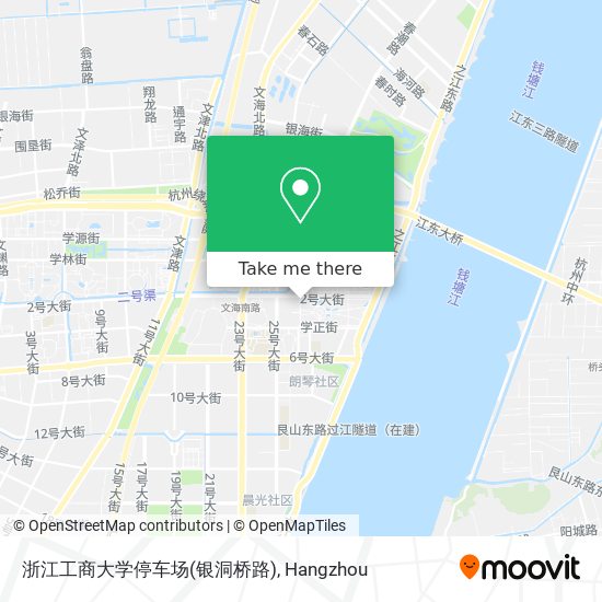 浙江工商大学停车场(银洞桥路) map