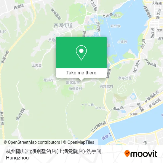杭州隐居西湖别墅酒店(上满觉陇店)-洗手间 map