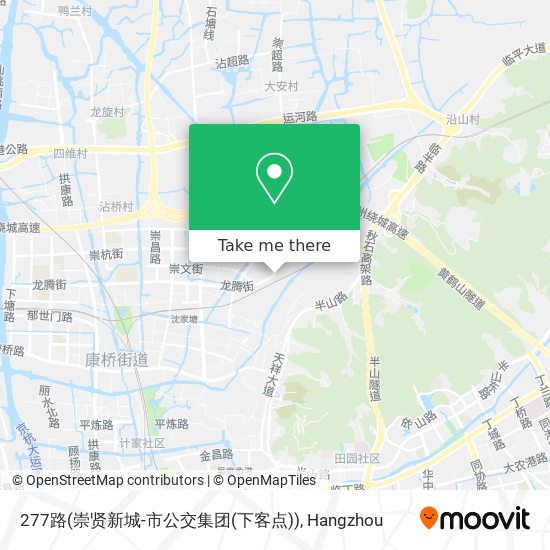 277路(崇贤新城-市公交集团(下客点)) map
