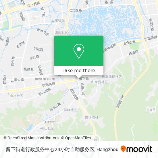 留下街道行政服务中心24小时自助服务区 map