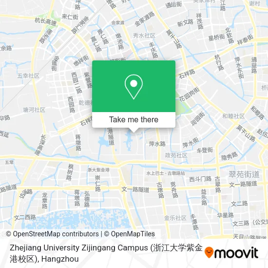 Zhejiang University Zijingang Campus (浙江大学紫金港校区) map