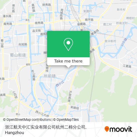 浙江航天中汇实业有限公司杭州二棉分公司 map