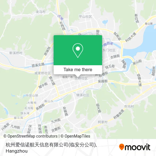 杭州爱信诺航天信息有限公司(临安分公司) map