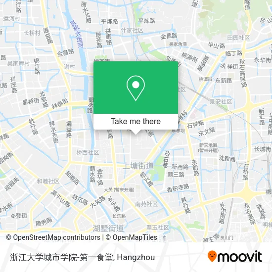 浙江大学城市学院-第一食堂 map