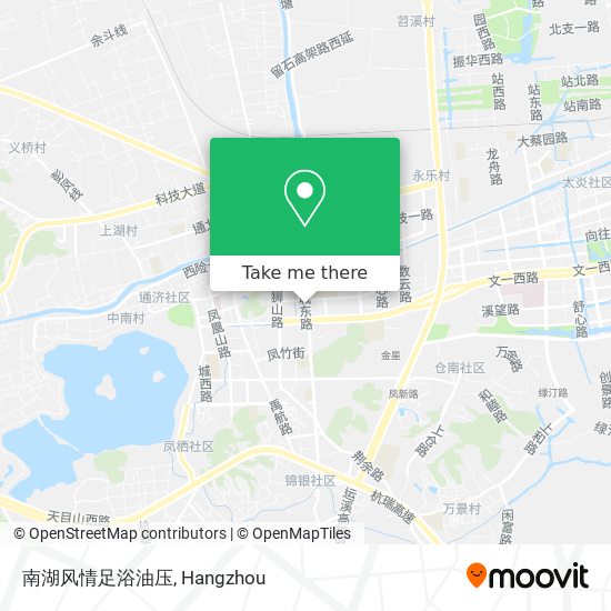 南湖风情足浴油压 map